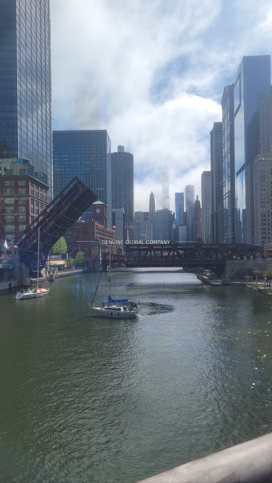 Chicago River and city architecture photographed by Genuine Global Company